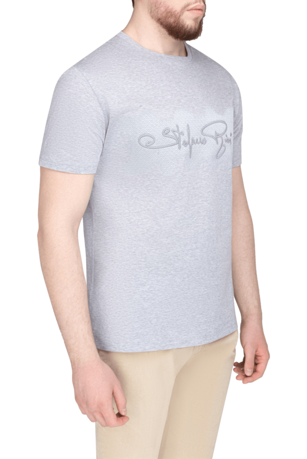 Stefano Ricci gray cotton t-shirt for men 154891 - photo 3