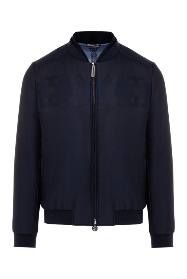 Stefano Ricci men's dark blue cashmere jacket with a stand-up collar 154908 - photo 1