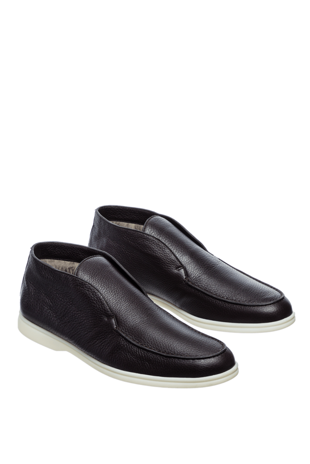 Loro Piana high loafers for men made of grained leather for the off-season 155004 - photo 3