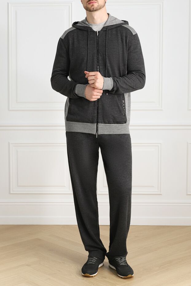 Cesare di Napoli man men's sports suit made of wool, silk and cashmere, gray buy with prices and photos 155017 - photo 2