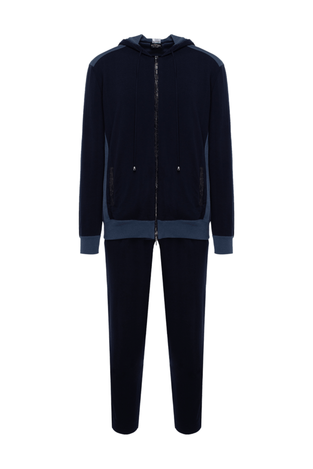 Cesare di Napoli man men's sports suit made of wool, silk and cashmere, blue buy with prices and photos 155018 - photo 1