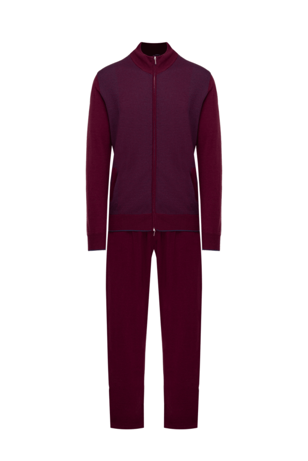 Cesare di Napoli man men's sports suit made of wool, silk and cashmere, burgundy buy with prices and photos 155023 - photo 1