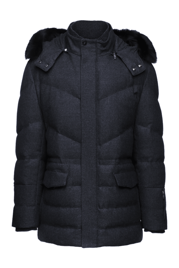 Corneliani man down jacket men's wool blue buy with prices and photos 155055 - photo 1