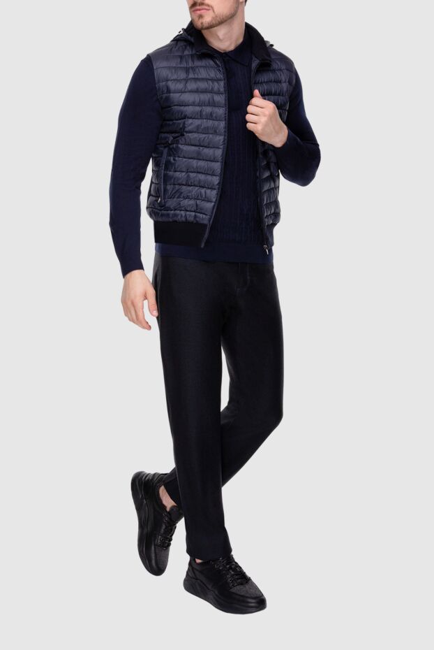 Corneliani man wool and polyester vest blue for men buy with prices and photos 155065 - photo 2