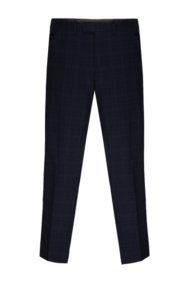 Corneliani мужские брюки из шерсти и эластана синие мужские купить с ценами и фото 155067 - фото 1