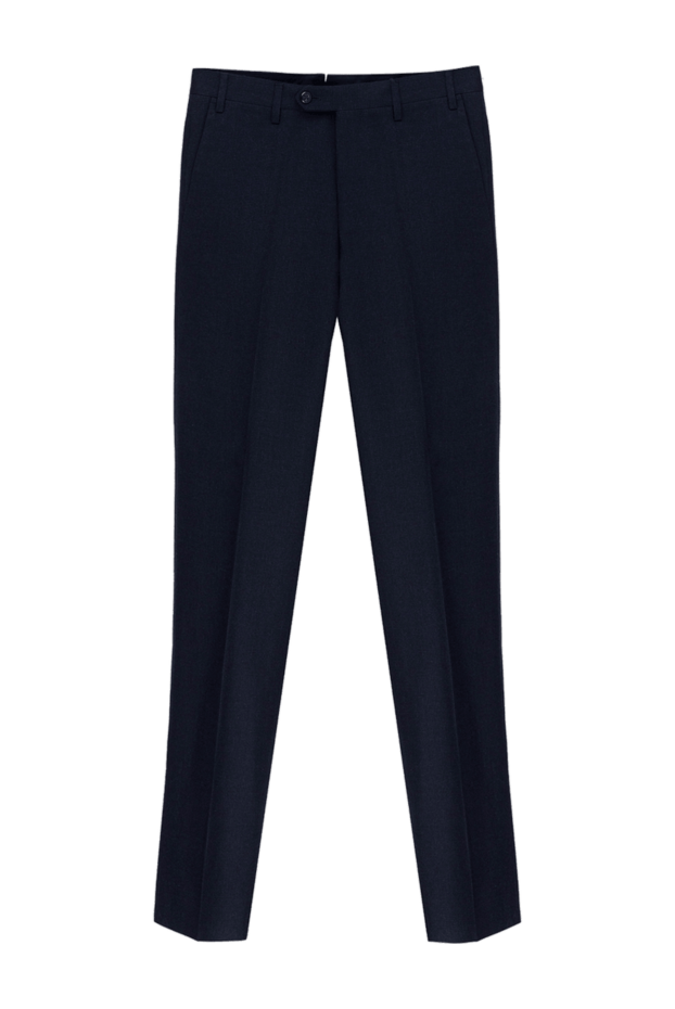 Corneliani мужские брюки из шерсти синие мужские купить с ценами и фото 155074 - фото 1