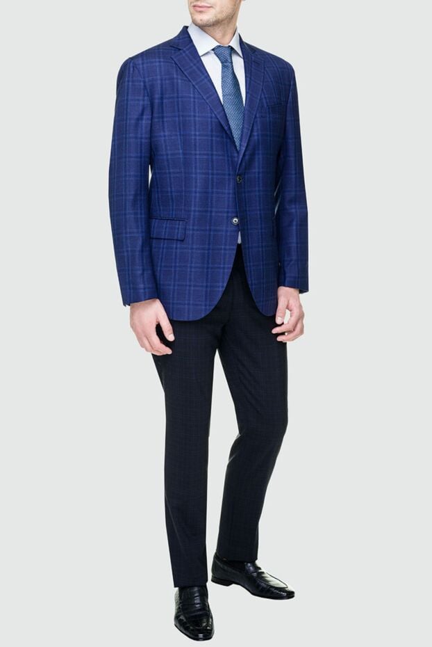 Lubiam plaid blue wool jacket 155086 - photo 2