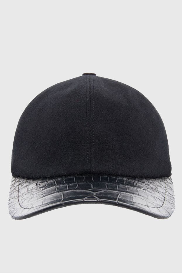 Cesare di Napoli man black alligator and cashmere cap for men buy with prices and photos 155104 - photo 1