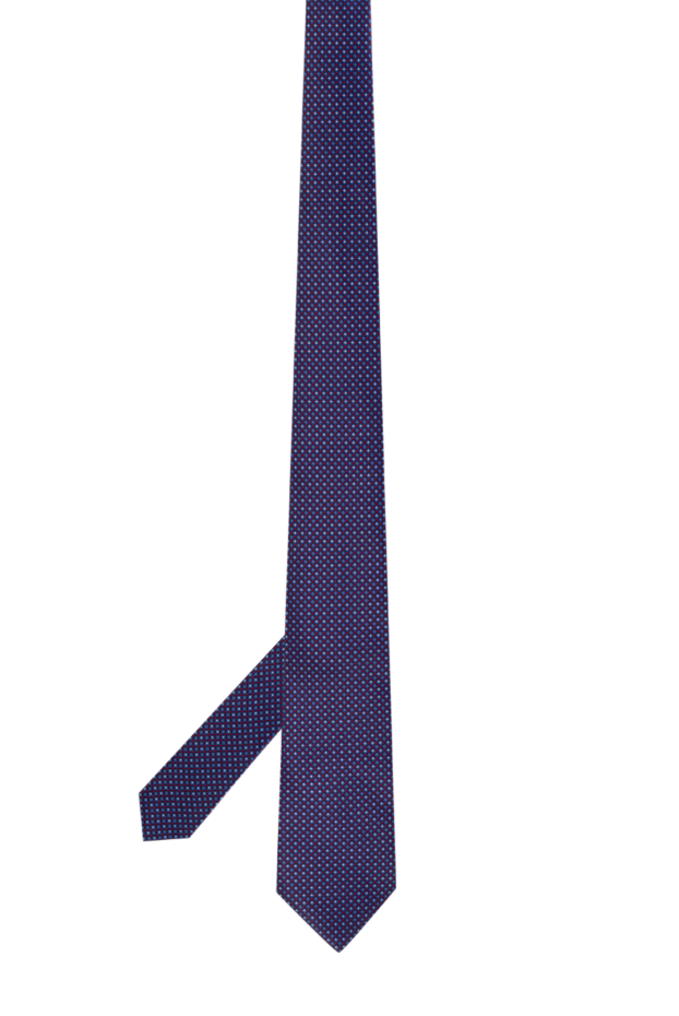 Stefano Ricci silk tie with a dark blue geometric pattern and red elements 155183 - photo 3