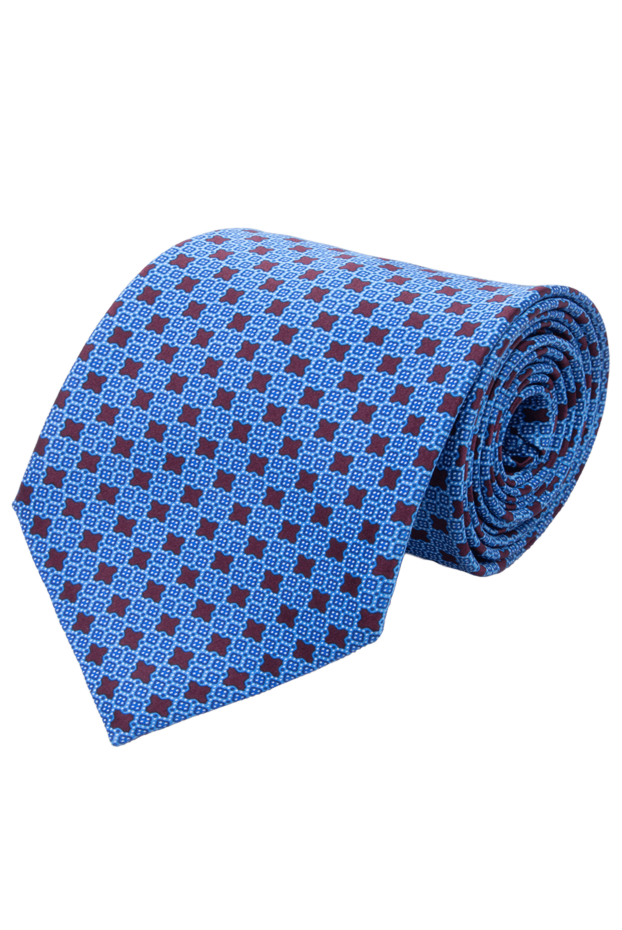 Stefano Ricci men's light blue silk tie with a small check pattern 155186 - photo 1