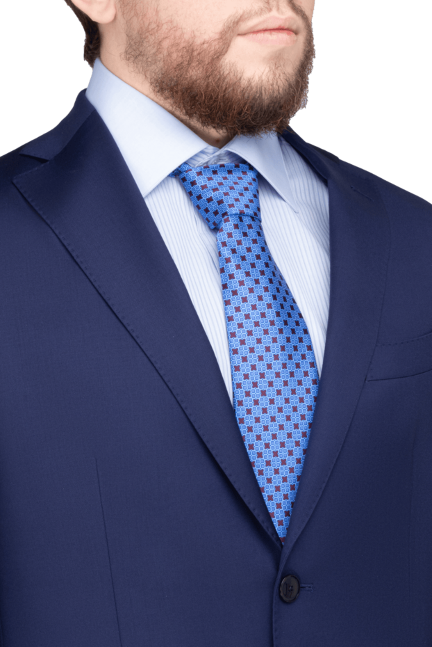 Stefano Ricci men's light blue silk tie with a small check pattern 155186 - photo 3