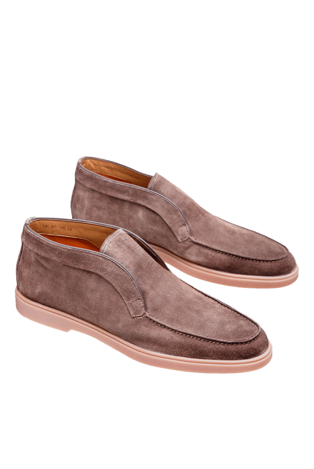 Santoni brown suede desert boots for men 155240 - photo 3