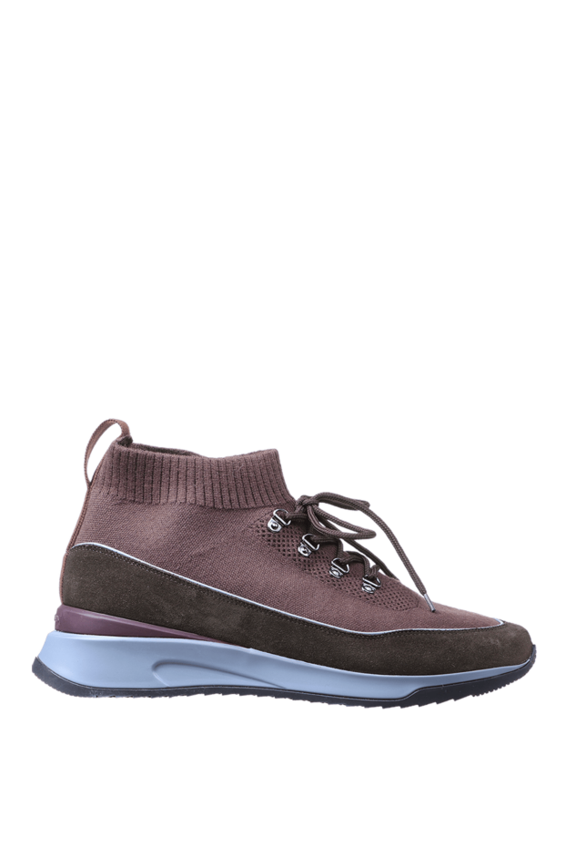 Corneliani man sneakers in textile and suede brown for men buy with prices and photos 155255 - photo 1