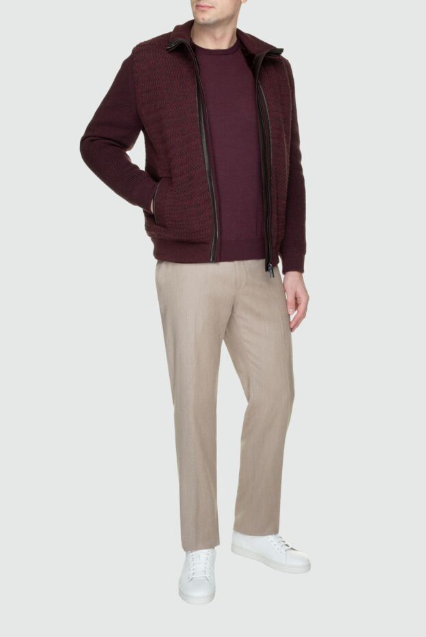 Torras man men's cardigan made of wool and natural fur, red buy with prices and photos 155279 - photo 2