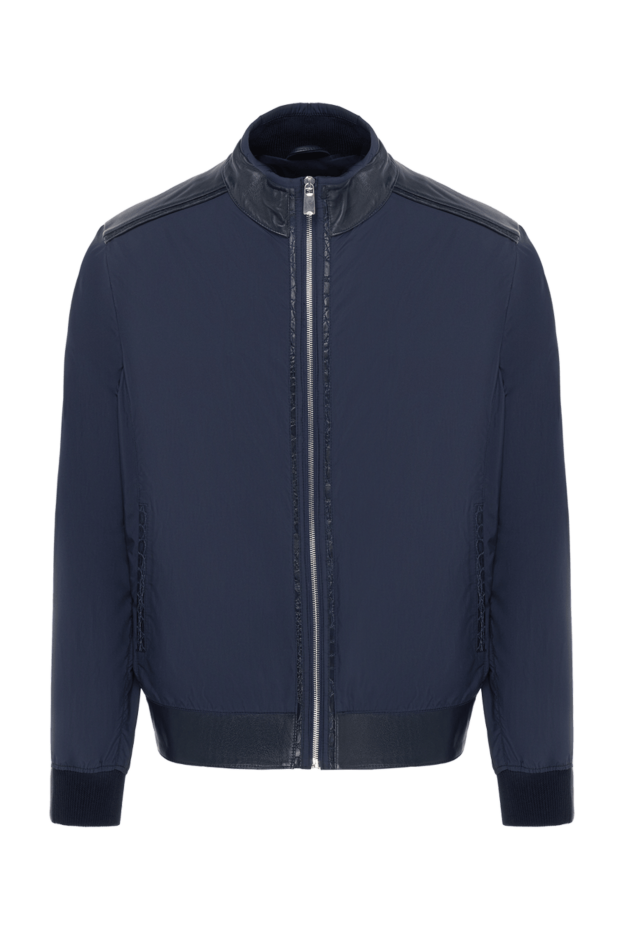 Torras мужские куртка из полиэстера, натуральной кожи и полиамида синяя мужская купить с ценами и фото 155307 - фото 1