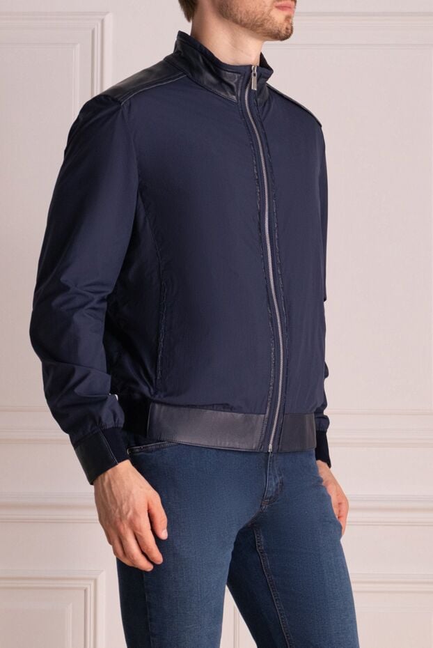 Torras men's jacket with a combination of leather and fabric elements 155307 - photo 3