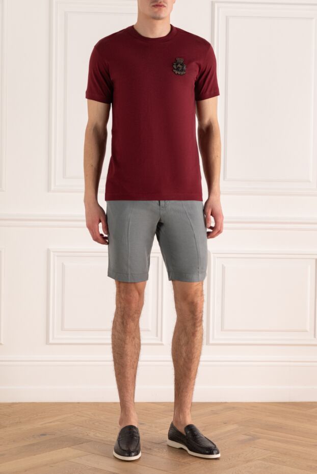 Dolce & Gabbana man cotton t-shirt burgundy for men buy with prices and photos 155325 - photo 2