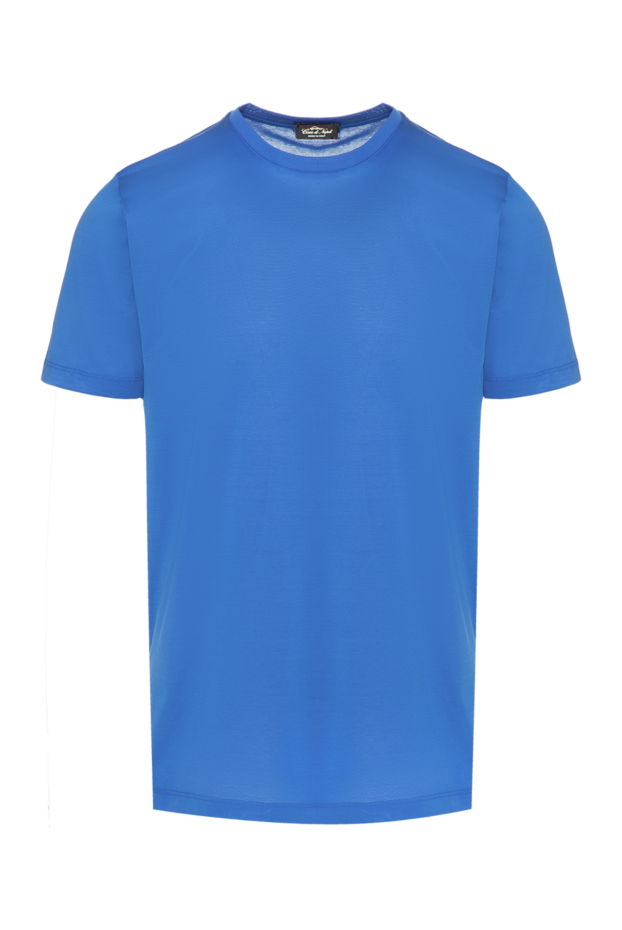 Cesare di Napoli t-shirt, tight-fitting, blue, made of elastic jersey, with short sleeves 155373 - photo 1