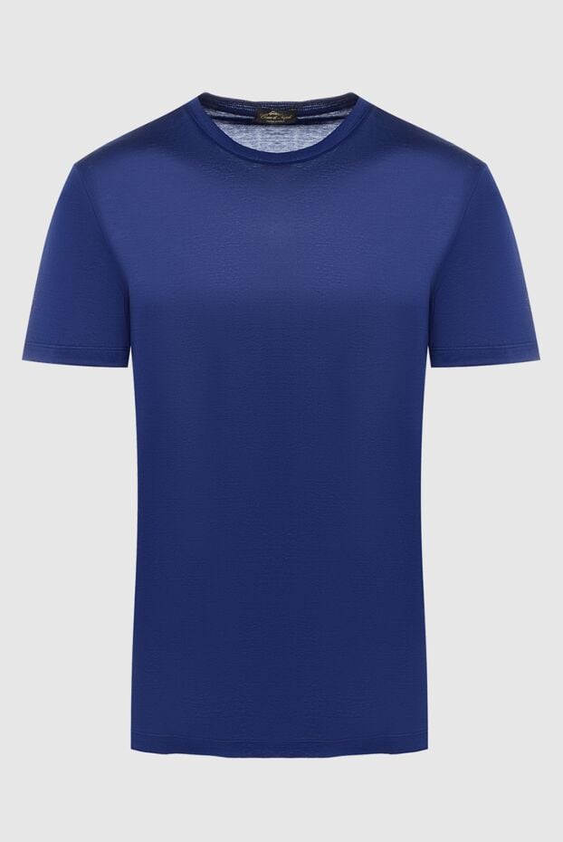 Cesare di Napoli men's t-shirt in rich blue color made of breathable jersey (markdown) 197960 - photo 1