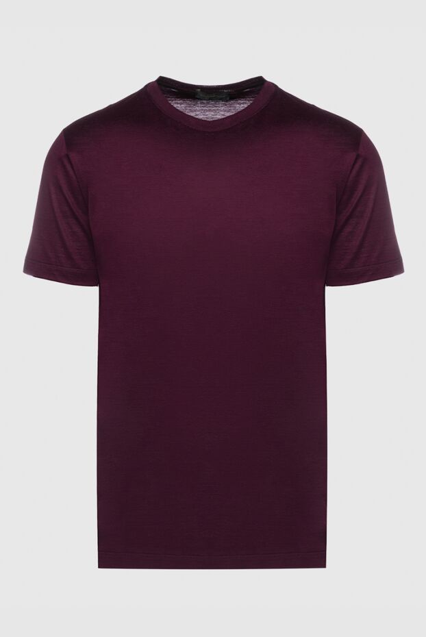 Cesare di Napoli мужские футболка из хлопка бордовая мужская купить с ценами и фото 155379 - фото 1