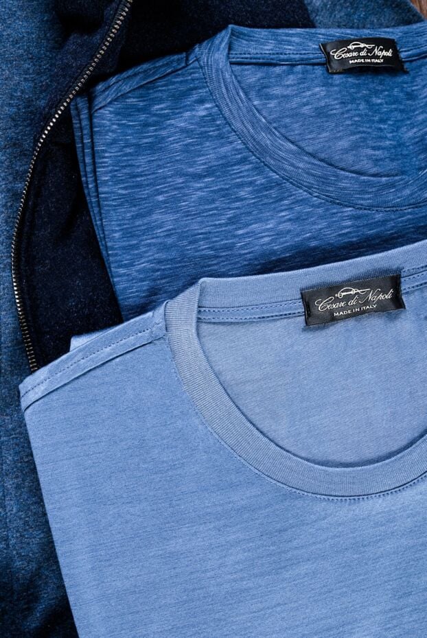 Cesare di Napoli t-shirt made of breathable cotton with a simple design in a light blue shade (markdown) 196969 - photo 2
