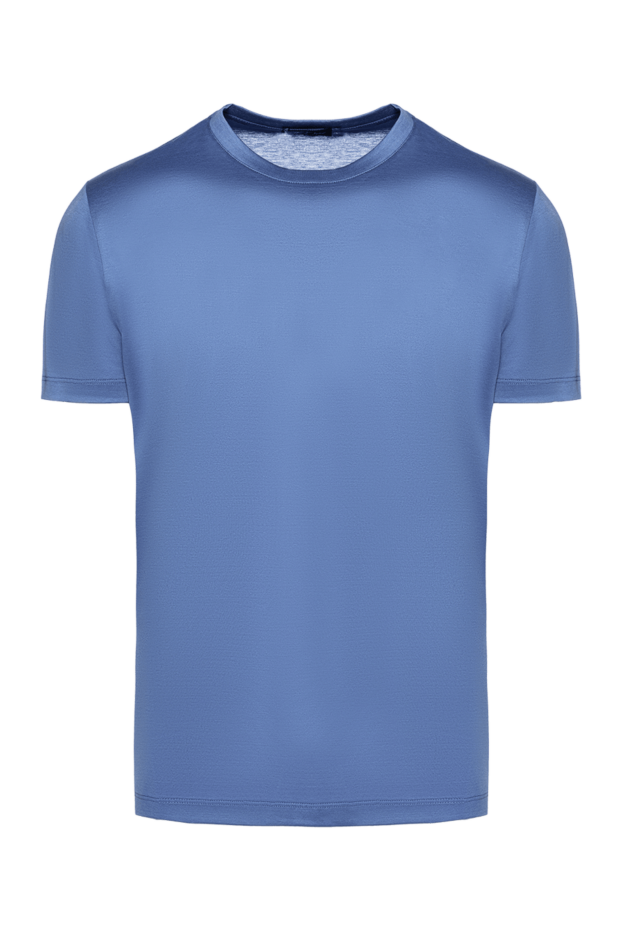 Cesare di Napoli t-shirt made of breathable cotton with a simple design in a light blue shade (markdown) 196969 - photo 1
