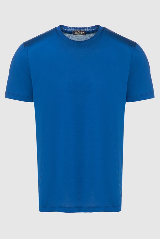 Cesare di Napoli man cotton t-shirt blue for men buy with prices and photos 155385 - photo 1