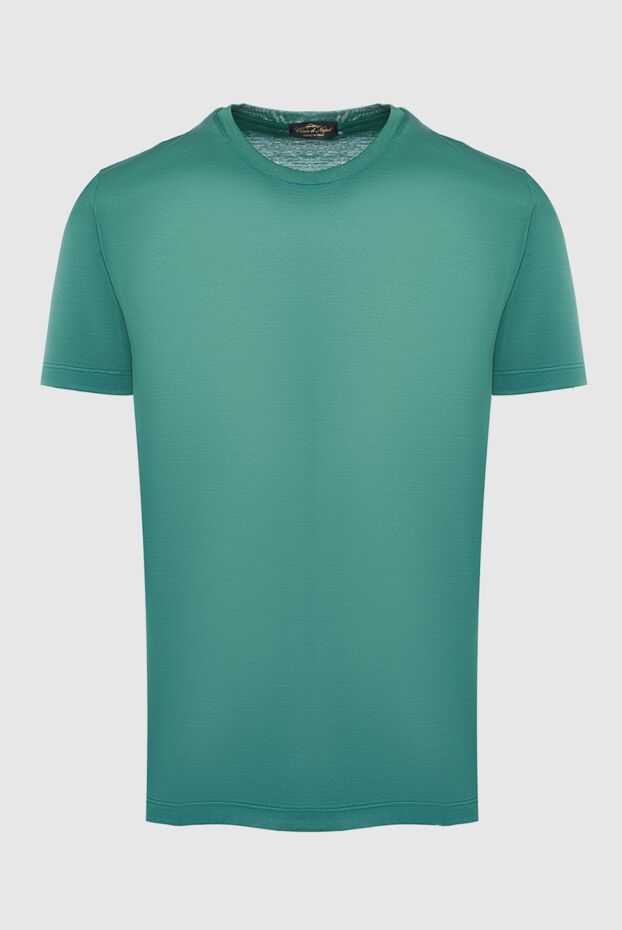 Cesare di Napoli мужские футболка из хлопка зеленая мужская купить с ценами и фото 155388 - фото 1
