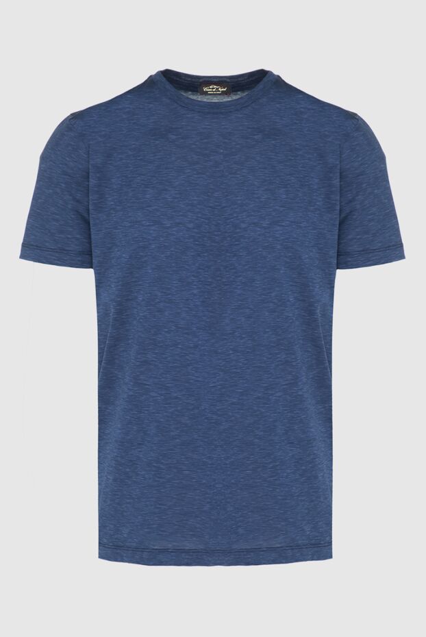 Cesare di Napoli мужские футболка из хлопка синяя мужская купить с ценами и фото 155393 - фото 1