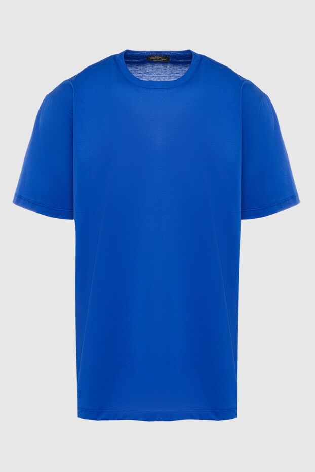 Cesare di Napoli мужские футболка из хлопка синяя мужская купить с ценами и фото 155394 - фото 1