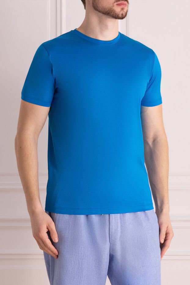 Cesare di Napoli basic knitted t-shirt in a rich azure shade (markdown) 197046 - photo 3