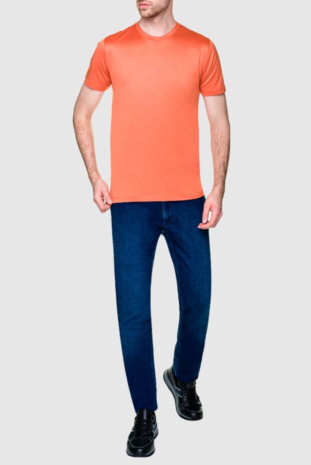 Cesare di Napoli man cotton t-shirt orange for men buy with prices and photos 155397 - photo 2