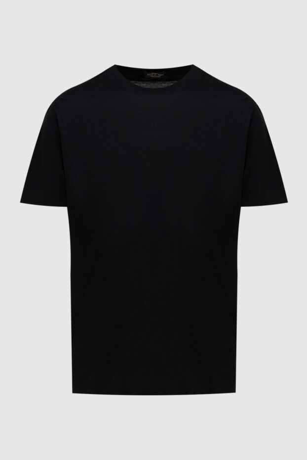 Cesare di Napoli мужские футболка из хлопка черная мужская купить с ценами и фото 155399 - фото 1