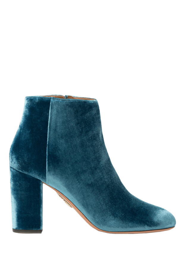 Aquazzura жіночі черевики зі шкіри та велюру сині жіночі купити фото з цінами 155430 - фото 1