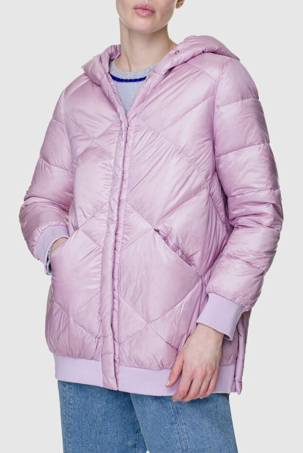 Max&Moi women's down jacket in lilac shade with diagonal quilting 155453 - photo 3