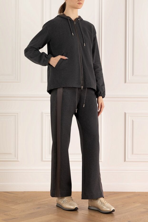 Panicale women's gray walking suit made of cotton and elastane 155462 - photo 3