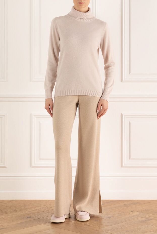 Panicale pink womens fitted cashmere jumper 155471 - photo 2