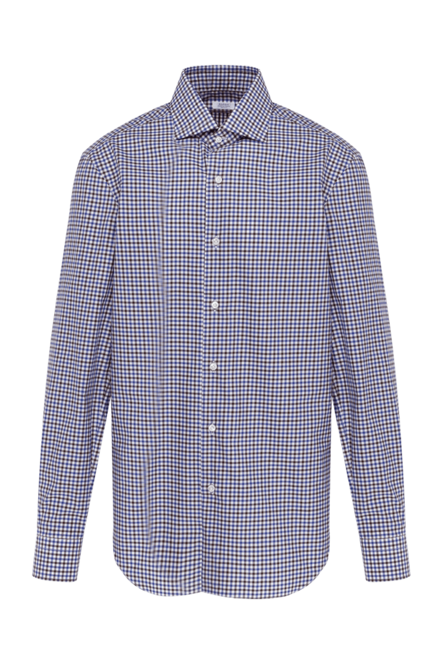 Barba Napoli men's checkered cotton shirt in red and blue tones 155587 - photo 1