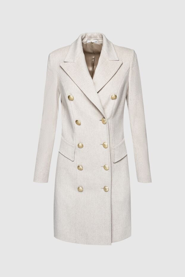 Cashmere & Silk Milano women's double-breasted light wool coat with gold buttons 155621 - photo 1