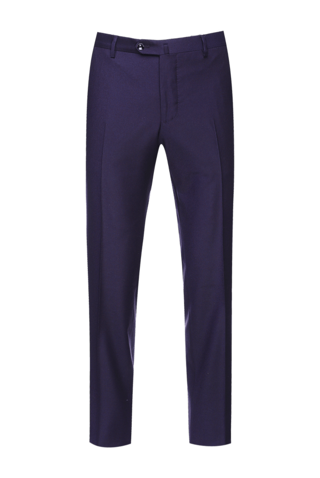 Cesare di Napoli мужские брюки из шерсти фиолетовые мужские купить с ценами и фото 155623 - фото 1