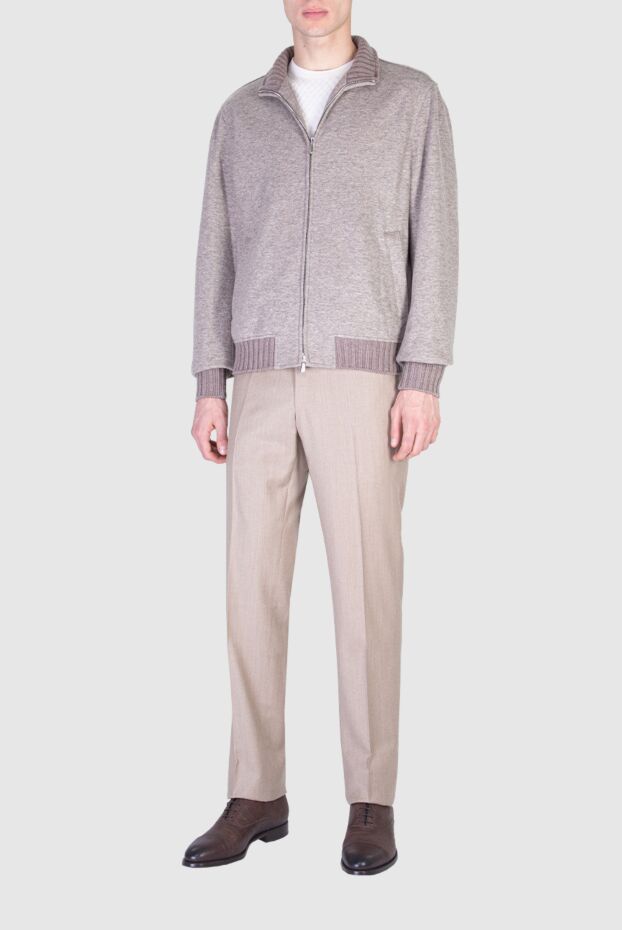 Cesare di Napoli man beige wool and cashmere trousers for men buy with prices and photos 155628 - photo 2