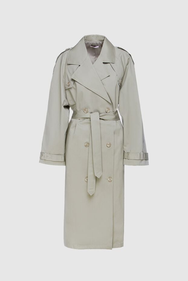 Fleur de Paris women's classic cotton double-breasted coat with belt 155676 - photo 1