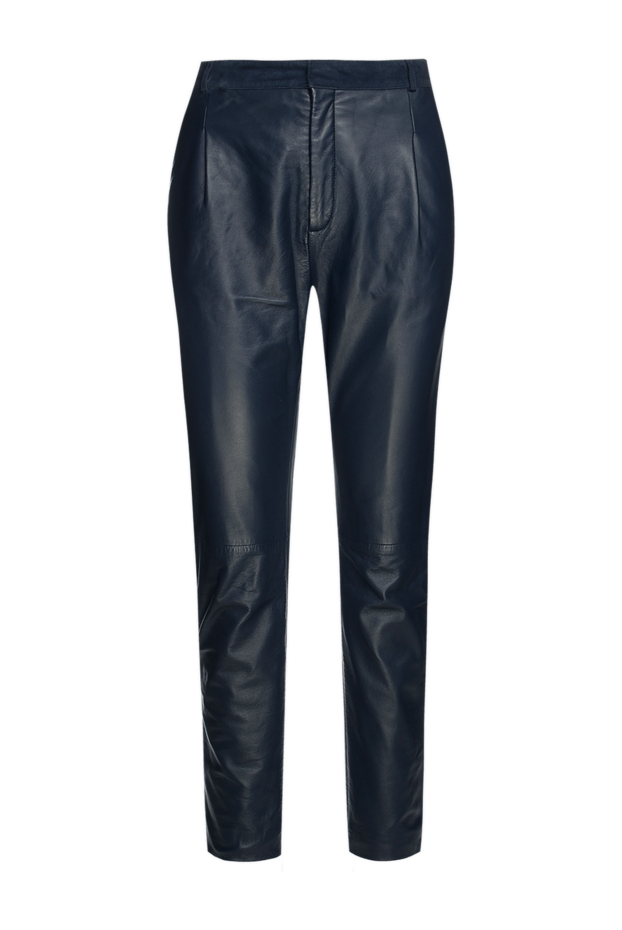 Cesare di Napoli женские брюки из кожи черные женские купить с ценами и фото 155685 - фото 1