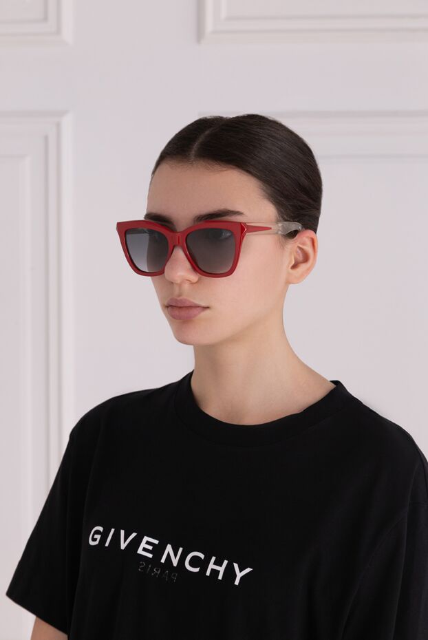 Givenchy woman red plastic and metal glasses for women buy with prices and photos 155723 - photo 2