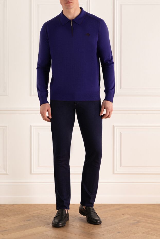 Stefano Ricci polo with long sleeves made of wool gray for men 155771 - photo 2