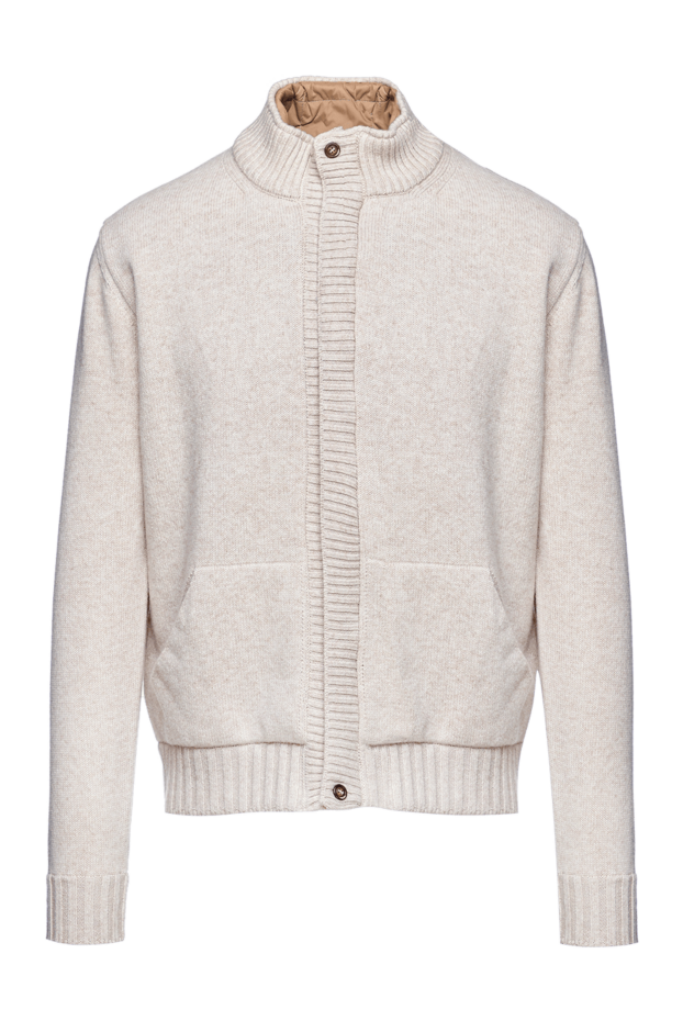 Cesare di Napoli man men's wool cardigan, beige buy with prices and photos 155781 - photo 1