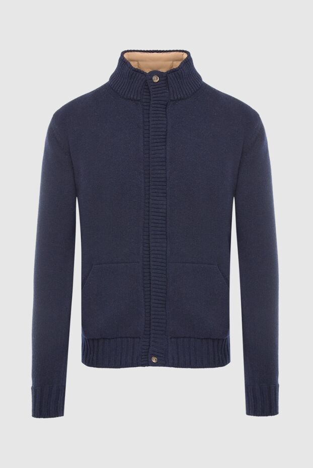 Cesare di Napoli man blue men's wool cardigan buy with prices and photos 155783 - photo 1