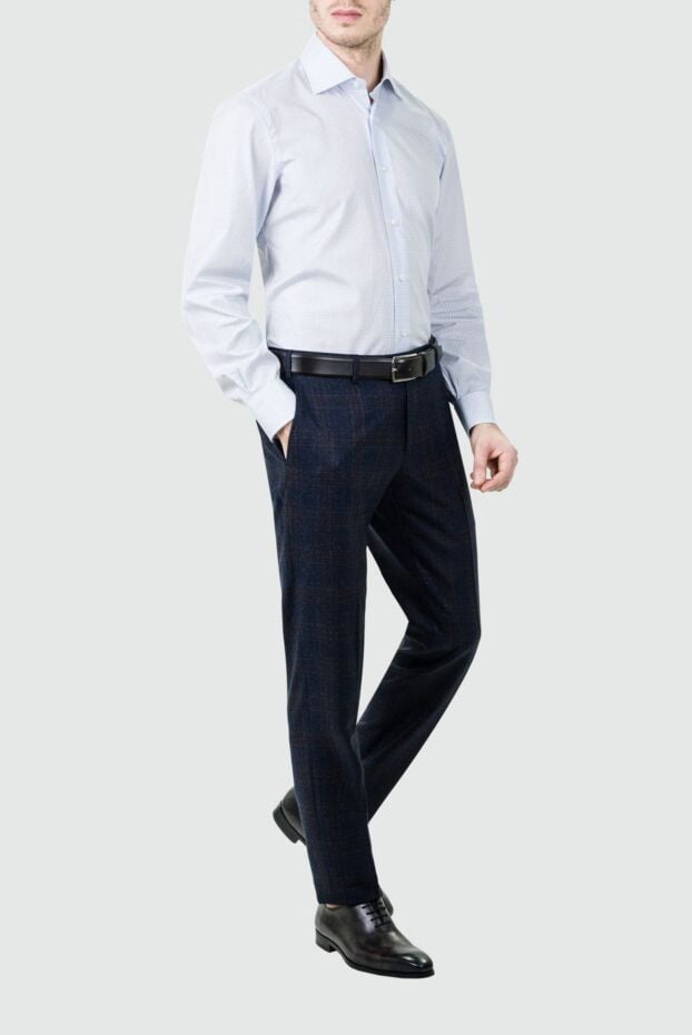 Barba Napoli men's classic light blue fitted shirt 155824 - photo 2