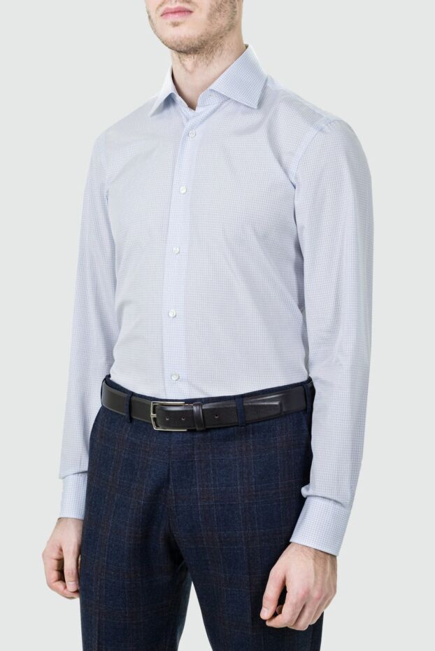 Barba Napoli men's classic light blue fitted shirt 155824 - photo 3