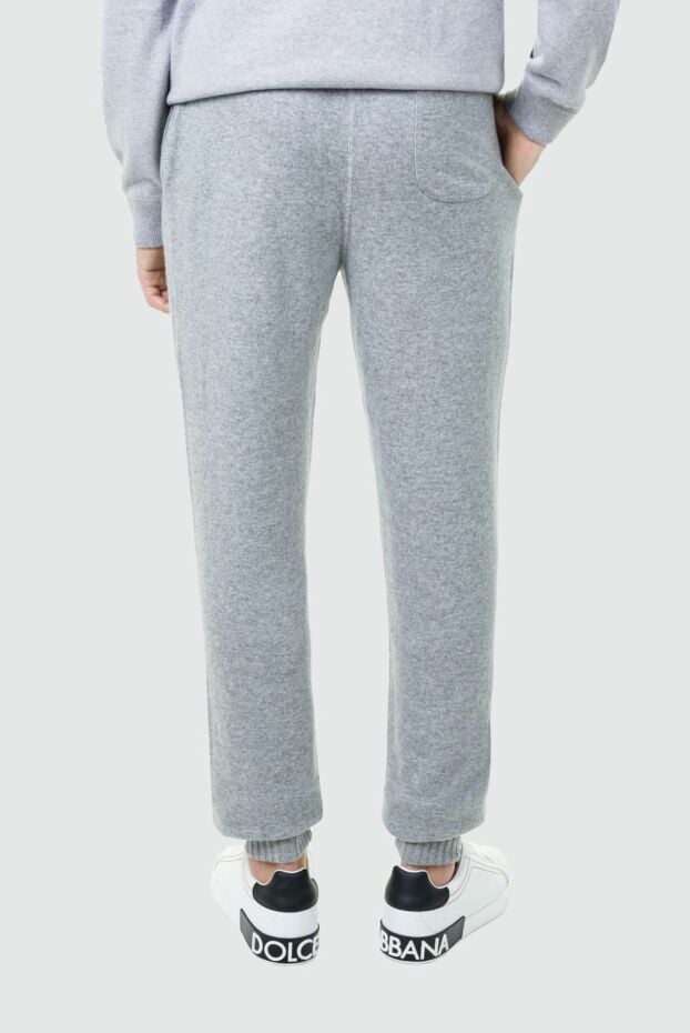Gran Sasso grey cashmere joggers with cuffs and drawstring waistband 155848 - photo 3